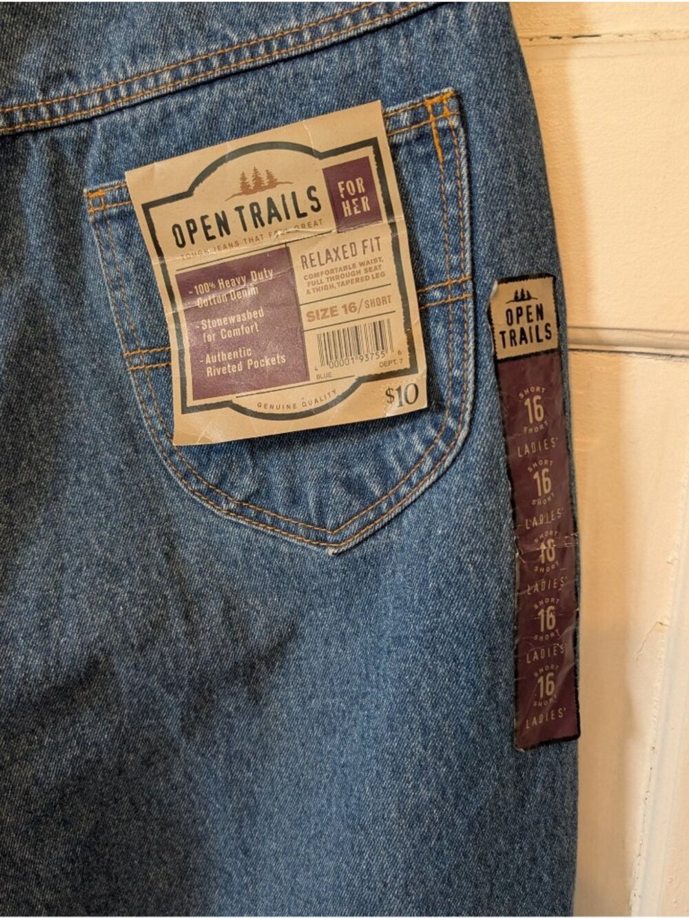 Open Trails Vintage Women's Jeans Size 16 Relaxed Fit Denim Outdoors Camping - Picture 3 of 5
